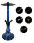 Navi Shisha Narghilè Blu in alluminio 50cm